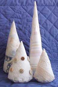 soft sculpted Christmas cones