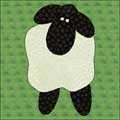 applique sheep block