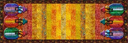 Andean cholita tablerunner